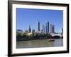 Melbourne Skyline and the Yarra River, Victoria, Australia, Pacific-Hans Peter Merten-Framed Photographic Print