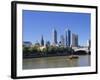 Melbourne Skyline and the Yarra River, Victoria, Australia, Pacific-Hans Peter Merten-Framed Photographic Print