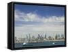 Melbourne Skyline Seen from the St. Kilda Pier-Jon Hicks-Framed Stretched Canvas