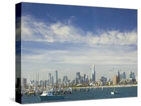 Melbourne Skyline Seen from the St. Kilda Pier-Jon Hicks-Stretched Canvas