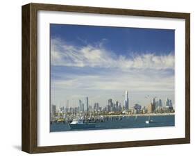 Melbourne Skyline Seen from the St. Kilda Pier-Jon Hicks-Framed Photographic Print