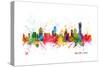 Melbourne Skyline-Michael Tompsett-Stretched Canvas