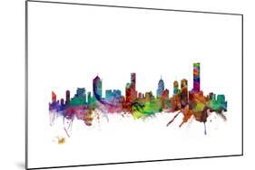 Melbourne Skyline-Michael Tompsett-Mounted Art Print