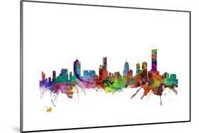 Melbourne Skyline-Michael Tompsett-Mounted Art Print