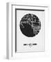 Melbourne Street Map Black on White-NaxArt-Framed Art Print