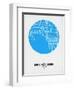 Melbourne Street Map Blue-NaxArt-Framed Art Print