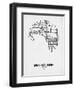 Melbourne Street Map White-NaxArt-Framed Art Print