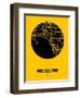 Melbourne Street Map Yellow-NaxArt-Framed Art Print