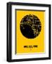 Melbourne Street Map Yellow-NaxArt-Framed Art Print