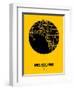 Melbourne Street Map Yellow-NaxArt-Framed Art Print