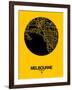 Melbourne Street Map Yellow-NaxArt-Framed Art Print