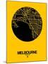 Melbourne Street Map Yellow-NaxArt-Mounted Art Print