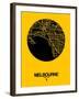 Melbourne Street Map Yellow-NaxArt-Framed Art Print