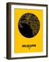 Melbourne Street Map Yellow-NaxArt-Framed Art Print