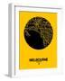 Melbourne Street Map Yellow-NaxArt-Framed Art Print