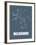 Melbourne Subway Map I-null-Framed Art Print