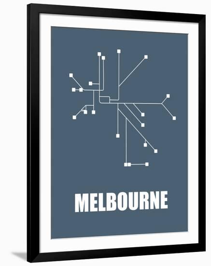 Melbourne Subway Map I-null-Framed Art Print