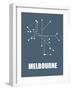 Melbourne Subway Map I-null-Framed Art Print