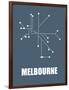 Melbourne Subway Map I-null-Framed Art Print