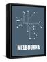 Melbourne Subway Map I-null-Framed Stretched Canvas