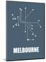 Melbourne Subway Map I-null-Mounted Art Print