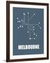 Melbourne Subway Map I-null-Framed Art Print