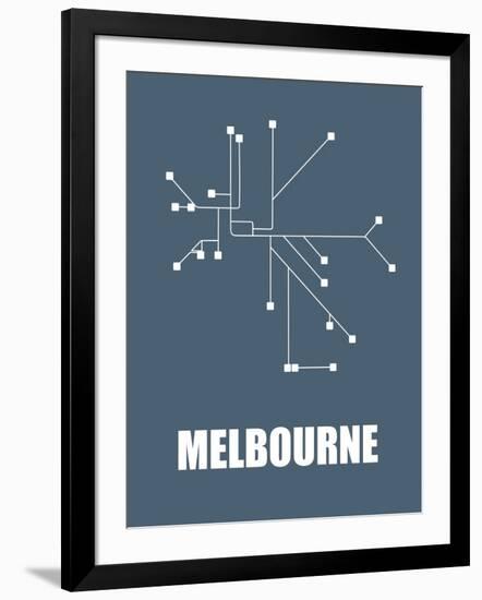 Melbourne Subway Map I-null-Framed Art Print