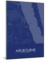 Melbourne, United States of America Blue Map-null-Mounted Poster