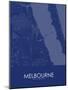 Melbourne, United States of America Blue Map-null-Mounted Poster