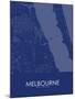 Melbourne, United States of America Blue Map-null-Mounted Poster