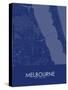 Melbourne, United States of America Blue Map-null-Stretched Canvas