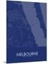 Melbourne, United States of America Blue Map-null-Mounted Poster