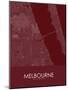 Melbourne, United States of America Red Map-null-Mounted Poster