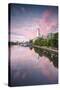 Melbourne, Victoria, Australia. Yarra River and City at Sunrise, with Rialto Towers on the Right-Matteo Colombo-Stretched Canvas