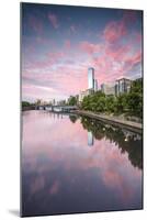 Melbourne, Victoria, Australia. Yarra River and City at Sunrise, with Rialto Towers on the Right-Matteo Colombo-Mounted Photographic Print