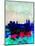 Melbourne Watercolor Skyline 2-NaxArt-Mounted Art Print