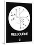 Melbourne White Subway Map-NaxArt-Framed Art Print