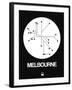 Melbourne White Subway Map-NaxArt-Framed Art Print