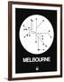 Melbourne White Subway Map-NaxArt-Framed Art Print