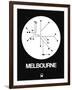 Melbourne White Subway Map-NaxArt-Framed Art Print