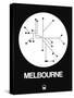 Melbourne White Subway Map-NaxArt-Stretched Canvas