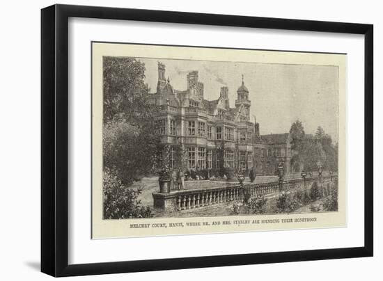 Melchet Court, Hants, Where Mr and Mrs Stanley are Spending their Honeymoon-null-Framed Giclee Print