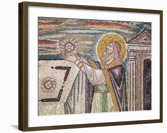 Melchisedech Offers Bread at the Altar, Detail of the Lunette-Byzantine-Framed Giclee Print