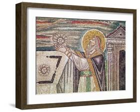 Melchisedech Offers Bread at the Altar, Detail of the Lunette-Byzantine-Framed Giclee Print