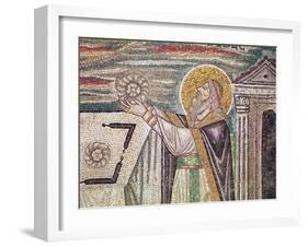 Melchisedech Offers Bread at the Altar, Detail of the Lunette-Byzantine-Framed Giclee Print