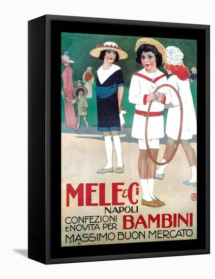 Mele Clothes for Children-Leopoldo Metlicovitz-Framed Stretched Canvas