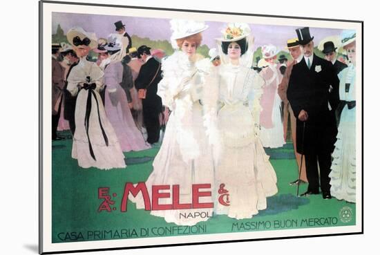 Mele Fashion for the Wealthy at the Races-Leopoldo Metlicovitz-Mounted Premium Giclee Print