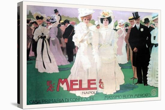 Mele Fashion for the Wealthy at the Races-Leopoldo Metlicovitz-Stretched Canvas