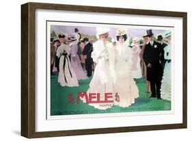Mele Fashion for the Wealthy at the Races-Leopoldo Metlicovitz-Framed Art Print