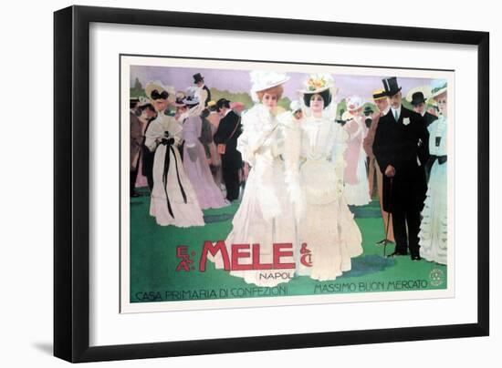 Mele Fashion for the Wealthy at the Races-Leopoldo Metlicovitz-Framed Art Print